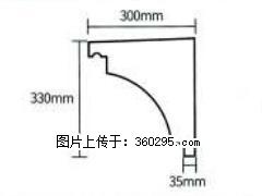 产品分解图型 - 檐口线，型号：SX311-YK-2，规格：300x330mm(2) - 晋中三象EPS建材 jz.sx311.cc